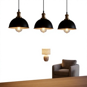 Steel Adjustable Height Pendant <b>Light</b> E27 Incandescent Bulb 2700K Soft Warm White Glass Drum Shade <b>Dining</b> Room Lighting - Product Image 1