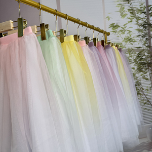 2024 Mới Hợp Thời Trang Bán Hàng Nóng Khiêu Vũ Đào Tạo Mặc 4 Lớp Dài Gradient Lưới Váy Cho Ba Lê - Product Image 3