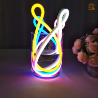 Kit de bande LED néon flexible 12V DC à design séparé, tube diffuseur en silicone 6mm, étanche IP65, 5m, CRI 95 élevé, pour publicité commerciale