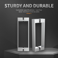 Poignées de douche carrées en verre de haute qualité, poignée de porte à levier, serrure de porte en alliage de verre Zn