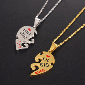 Sáng Tạo Thép Không Gỉ Trái Tim Tan Vỡ Chị Em Mặt Dây Chuyền Tình Bạn - Product Image 6