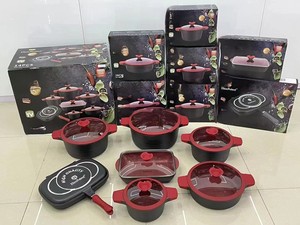 Ensemble de casseroles et poêles antiadhésives en <span class=keywords><strong>aluminium</strong></span> moulé 10 pièces, tendance du moment pour la cuisine - Product Image 4