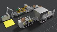 Ligne d'emballage de cartons entièrement automatique, poseuse de cartons, érecteur de cartons, machine de scellage de boîtes, robot de palettisation, ligne d'emballage