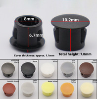 Tapón de plástico pequeño de nailon PA66, tapa redonda a presión para orificios de panel, tapón ciego para sellado y decoración de orificios de muebles