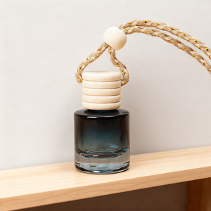 <strong>Car</strong> Decoration <strong>Diffuser</strong> Bottle, 8ml Cylinder Glass Bottle with Wooden Lid &amp; Lanyard - Product Image 3