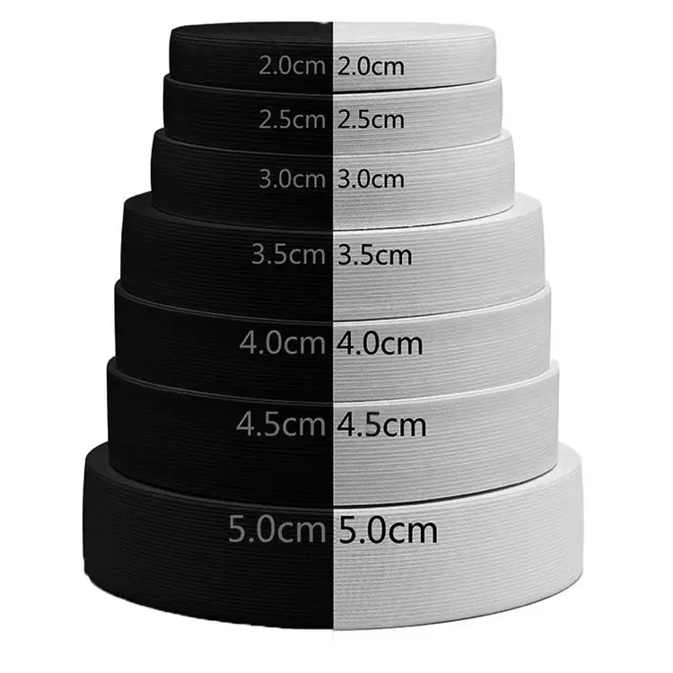 Dây Thun Polyester 40Mm Chất Lượng Cao Dây Thun Dệt Kim Tùy Chỉnh Bán Sỉ Cho Hàng May Mặc