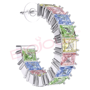 Pendientes de Aro Geométricos BENOITE de 20 mm para Mujer, Acero Inoxidable, Hipoalergénicos, Bonitos y Modernos para Fiesta - Product Image 1