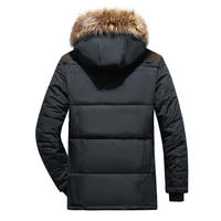 Vestes d'hiver pour hommes de grande taille avec col en fourrure polaire épaisse et capuche Manteaux pour hommes Veste décontractée Vêtements d'extérieur pour hommes Veste coupe-vent Parka