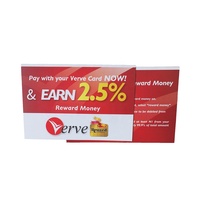 Impression de tentes de table Visa Union Pay acceptées Master Card en PVC sur mesure