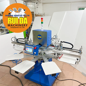Máquina Automática de Serigrafía, Tamaño de Paleta 250x300mm, Máquina de Impresión de Marcas con 8 Estaciones para Taller - Product Image 4