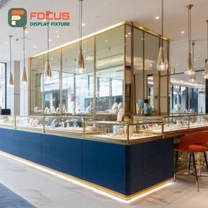 Minimalist Jewelry Retail Showcase System Tempered Glass Panel Brand Store Jewelry Cabinet - Product Image 1