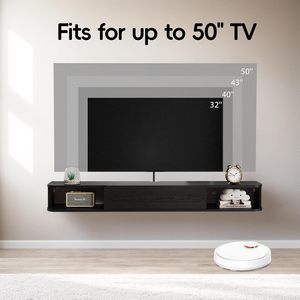 Meuble TV avec tiroir, meuble TV mural de 47 pouces, console TV flottante, étagère de divertissement <span class=keywords><strong>sous</strong></span> TV avec rangement pour la vie - Product Image 5