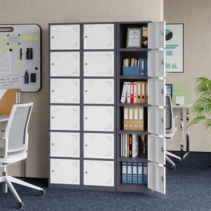 Tủ khóa thép 18 cửa kim loại hiệu ứng cá nhân tủ khóa nhân viên tủ quần áo sắt nhân viên và công nhân quần áo tủ khóa kim loại dày - Product Image 6