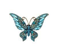 Broches Papillon à Strass Colorés et Diamants Brillants pour Femmes, Épingles Corsage Accessoires de Mode