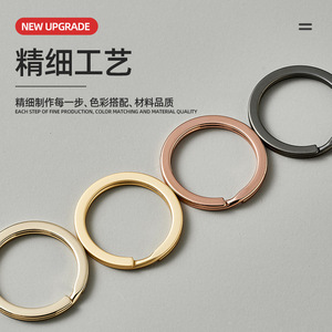 พวงกุญแจโลหะแบบแบน 33 มม. สำหรับรถยนต์ สีด้านกันเมทัล - Product Image 3