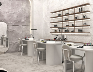 Moderno Simple Nail Bar Muebles Spa Belleza Peluquería Decoración Personalizado Salón de uñas Diseño de interiores - Product Image 2