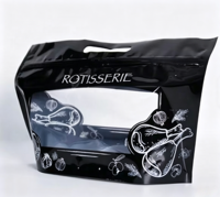 Sac refermable personnalisé anti-graisse pour volaille (dinde, canard, poulet grillé entier) en PET/PE (CPP) compatible micro-ondes