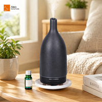Diffuseur d'huiles essentielles portable électrique à ultrasons en céramique, 7 couleurs, télécommande, pour parfumer les pièces, usage domestique