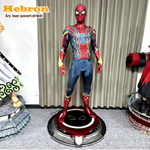 Figurines d'action de la série <span class=keywords><strong>Spiderman</strong></span> au prix d'usine, statues en fibre de verre OEM, artisanat en résine pour la décoration intérieure - Product Image 1