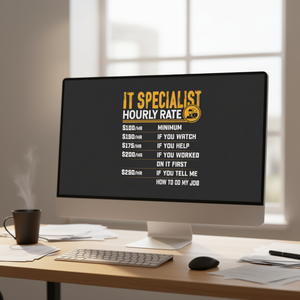 T-shirt avec tarif horaire du spécialiste informatique pour les travailleurs de la maintenance technique, cadeau amusant - Product Image 3