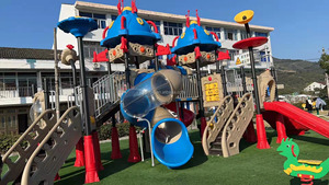 Toboggan en plastique pour enfants aire de jeux extérieure école garderie <span class=keywords><strong>moins</strong></span> <span class=keywords><strong>cher</strong></span> enfants aire de jeux équipement pour parc - Product Image 6