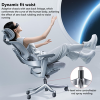Chaise de bureau ergonomique de qualité supérieure en maille avec base en métal robuste, pivotante à 360 °, parfaite pour les bureaux commerciaux