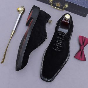 Large-sized Genuine Leather <b>Shoes</b> British <b>Style</b> Suede Fashionable Business Casual <b>Shoes</b> Breathable Oxford Leather <b>Shoes</b> for Men - Product Image 5