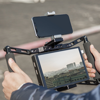 Vente flash : Cage pour appareil photo en alliage d'aluminium pour téléphone portable, accessoires de photographie, noir, charge maximale de 5 kg, plaque de montage rapide 1/4