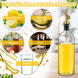 Nuovo arriva Dispenser di olio d'oliva bottiglia Dispenser di sciroppo di caffè versatore ponderato Dispenser di bottiglie di vetro <span class=keywords><strong>cucina</strong></span> 16.9 oz 500 <span class=keywords><strong>ml</strong></span> - Product Image 4