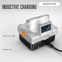 Lampe frontale professionnelle pour mineurs KL6LMA, IP68, sans fil, longue durée, avec chargeur, pour le travail