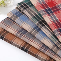 Tissu à carreaux populaire en coton et polyester, teint en fil, motif écossais vintage pour costume, robe, pantalon, jupe
