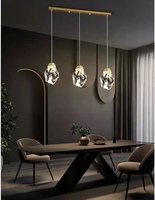 Nouveau Style chinois lumière luxe Villa américaine moderne mode salle à manger escalier linéaire lustre