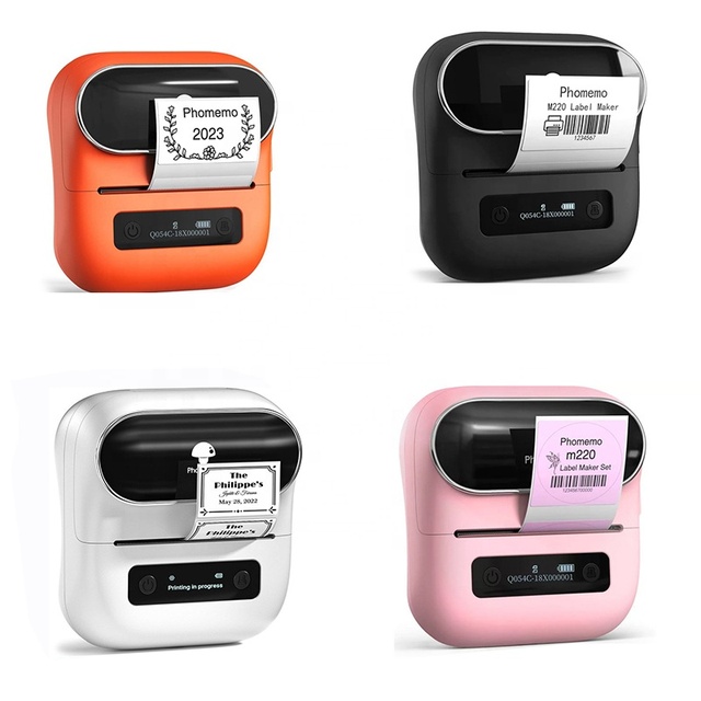 Portable Mini Thermal Inkjet Printer Wireless Home Office School Receipt Maker Monochrome Output Inkless Stickers Machine