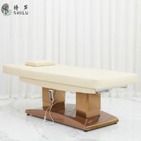 Nouveau fauteuil d'examen médical esthétique électrique professionnel à 4 moteurs, pliable et portable, table de beauté pour soins du visage et extensions de cils