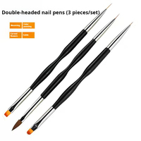 Petite taille double usage Nail Line Light Therapy Pen Hook Flower Hook Line Pen, Multi-purpose Nail Pen Nail Set