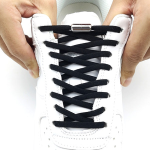Cordones Planos de 131 cm, 0.6 cm, de Poliéster con Extremos Elásticos, Color Sólido, para Zapatos Deportivos - Product Image 4