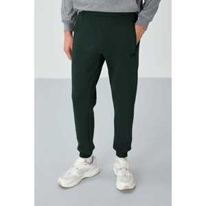 Pantalon de survêtement en molleton pour homme Cesar Pine Green, taille élastique, décontracté, respirant, style jogging - Product Image 4