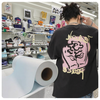 Papier de transfert par sublimation blanc, séchage rapide, taux de transfert de 98 % pour tissus clairs et foncés, fournitures en gros pour vêtements