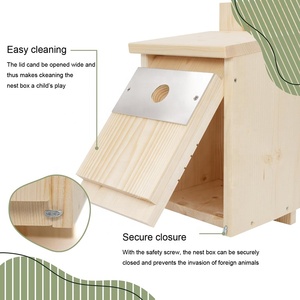 Nouveau style de nichoir pour oiseaux, nichoir durable avec protection contre les pics pour suspension - Product Image 5
