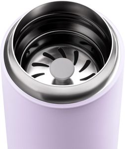 Taza de Viaje Carter de 16 oz, Aislada al Vacío, de <span class=keywords><strong>Acero</strong></span> <span class=keywords><strong>Inoxidable</strong></span>, con Interior de Cerámica, Protector Contra Salpicaduras, Color Lavanda Morado - Product Image 4
