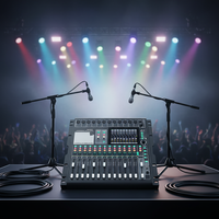 Console de mixage numérique professionnelle RAYCO MD20 20 canaux, écran tactile 7 pouces, 16 faders électriques DSP, télécommande, 4 ohms 400W