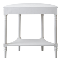Vente en gros table en bois blanc meilleure vente table console en bois rustique demi-ronde antique personnalisée pour couloir et salon