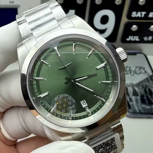 Multifunctional Sports <b>Watch</b> Waterproof 20m Depth Mechanical Movement Sapphire Crystal Dial Window Green Stainless Steel <b>Case</b> - Product Image 1