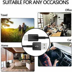 USB tipo C 1,2 M 2A Cable de cargador rápido Línea de fecha para Samsung Galaxy S8 S8 Plus con caja de venta al por menor - Product Image 6