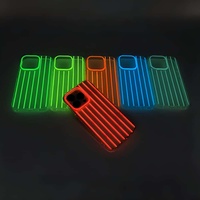 Coque de téléphone portable de luxe antichoc en TPU fluorescent lumineux de haute qualité pour iPhone 16 15 Pro Max 13 14 Plus (6 couleurs)