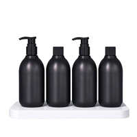Flacon distributeur de lotion corporelle en plastique transparent réutilisable, flacons pompe givrés vides pour le lavage des mains, savon liquide et shampoing pour hommes