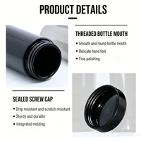 Bocaux en verre noir UV personnalisés avec couvercles en plastique CR, contenants de stockage de 3,5 g, forme ronde scellée, pour compléments alimentaires, capsules, herbes, tabac