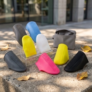 Surchaussures <span class=keywords><strong>de</strong></span> <span class=keywords><strong>Pluie</strong></span> en Silicone Réutilisables, Imperméables, Pliables et Durables – Protection Extérieure en Caoutchouc Gel - SC01A - Product Image 2