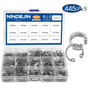 NINDEJIN Kit de bagues de retenue en acier inoxydable 304, style fendu, type C, pour trous - Product Image 2