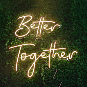 Conception libre enseignes électroniques BASSES quantité minimale de commande enseigne lumineuse Led personnalisée enseigne au néon Better Together acrylique - Product Image 5